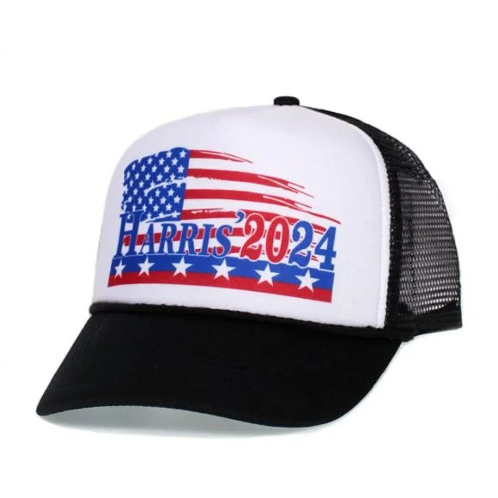 Kamala Harris 2024 President Truckers Hat Democrat Liberal Snap Closure OSFM Cap